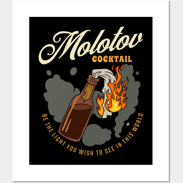 Molotov cocktail Wall Art by valentinahramov